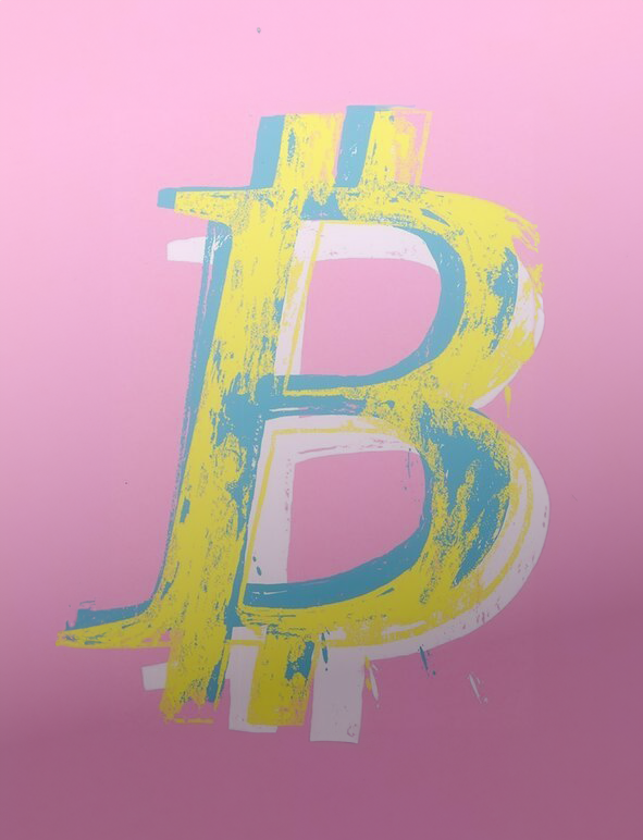 Mr. Brainwash Bitcoin (Pink)